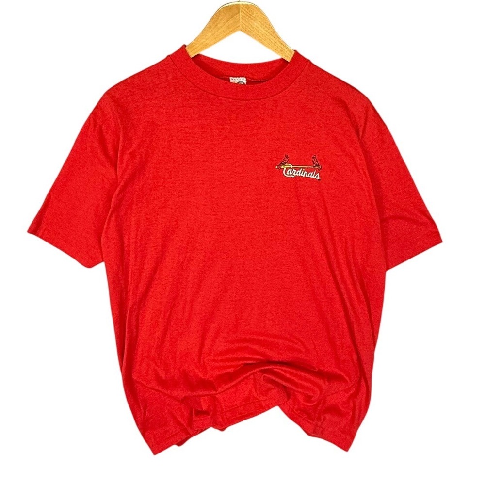Vintage St Louis Cardinals Baseball T Shirt Red Short Sleeve XL Single Stitch